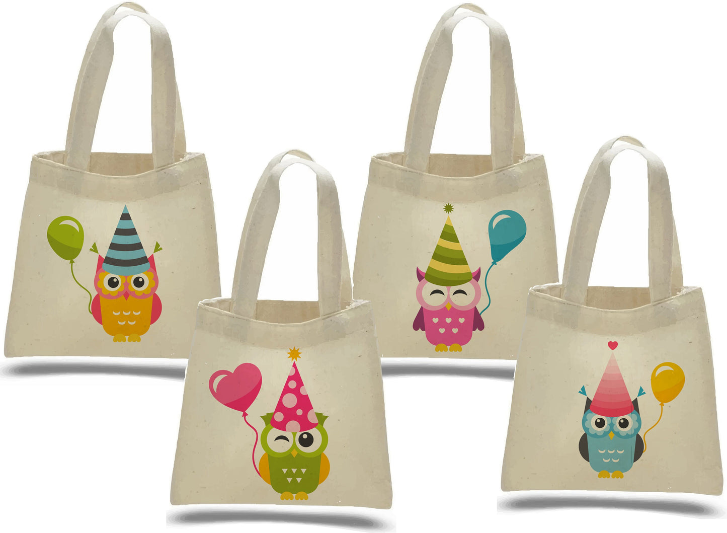Owl Party Favor Bags - Set of Four Bags