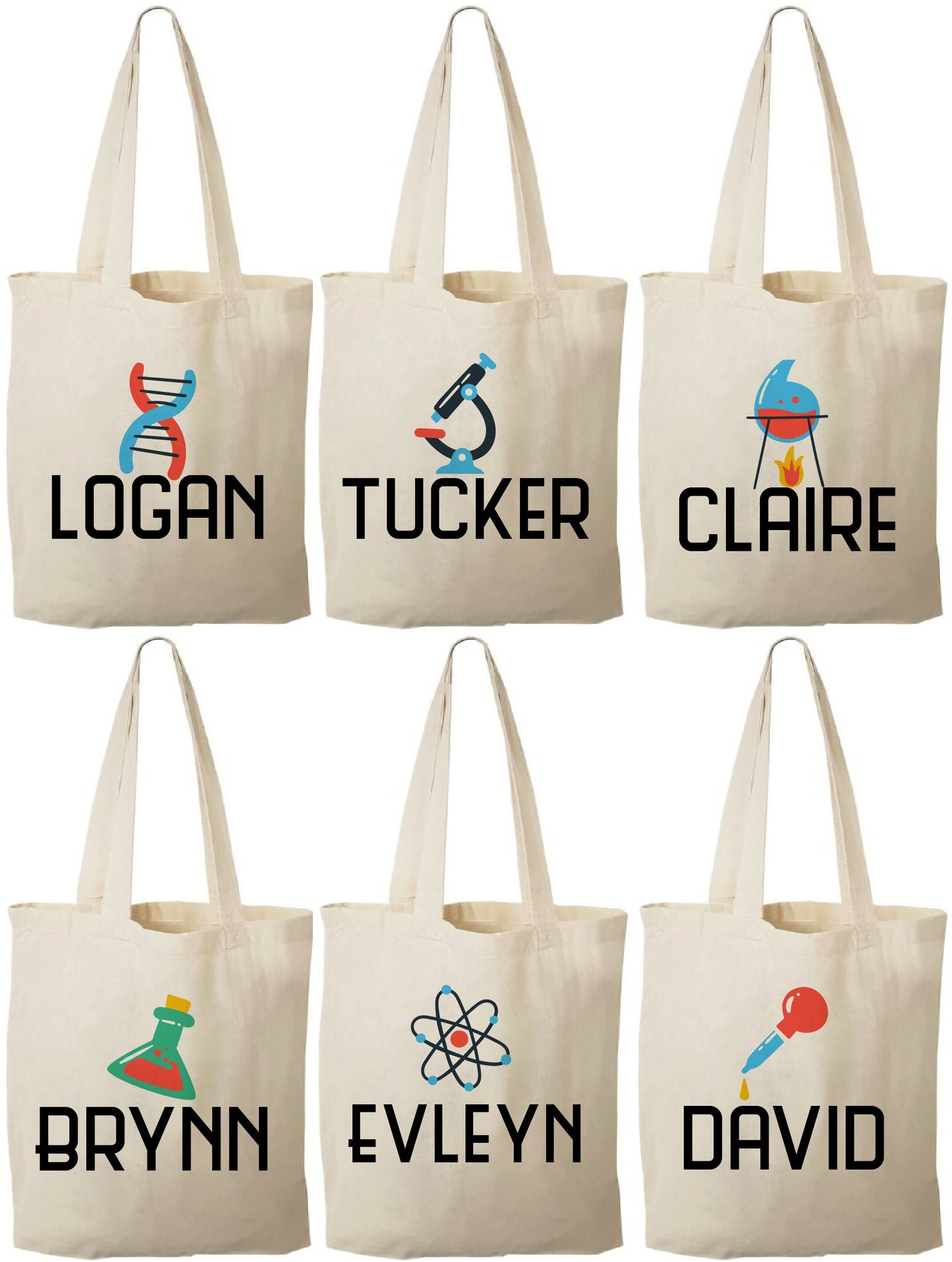 6 Science Treat Bags, Science Party Favor Bags, Science Party Favors, Party Favor Bags, Treat Bags, Science Party Decor, Science Party Bags
