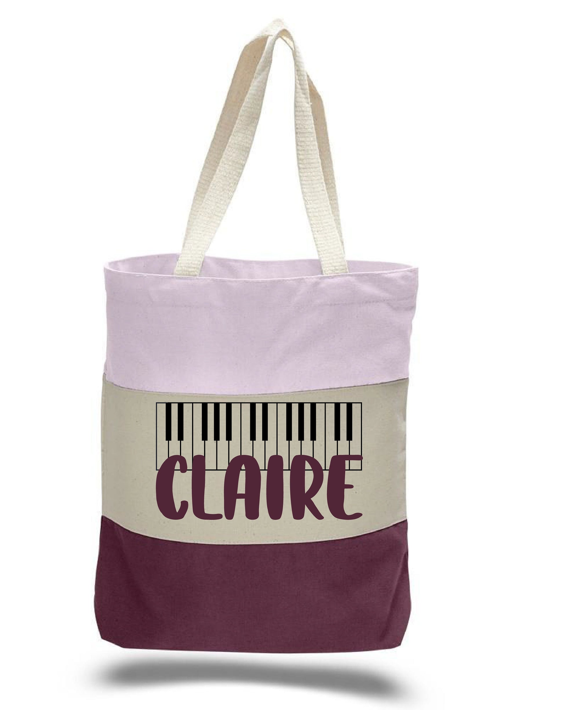 Personalized Piano Book Tote Bag - Musician Gift