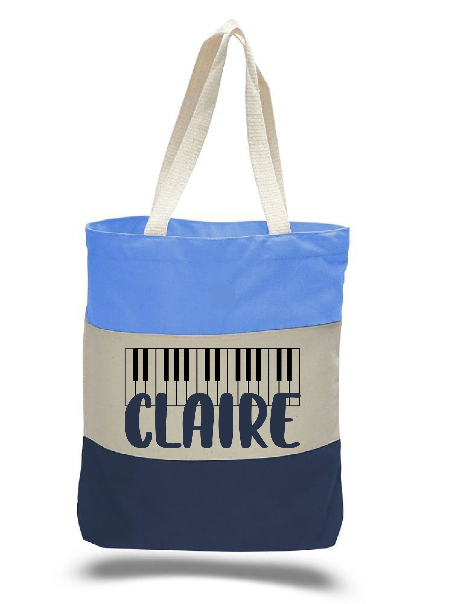 Personalized Piano Book Tote Bag - Musician Gift