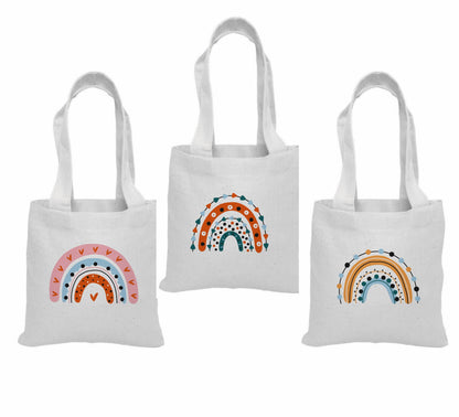 Boho Rainbow Party Favor Bags - Set of Three Bags