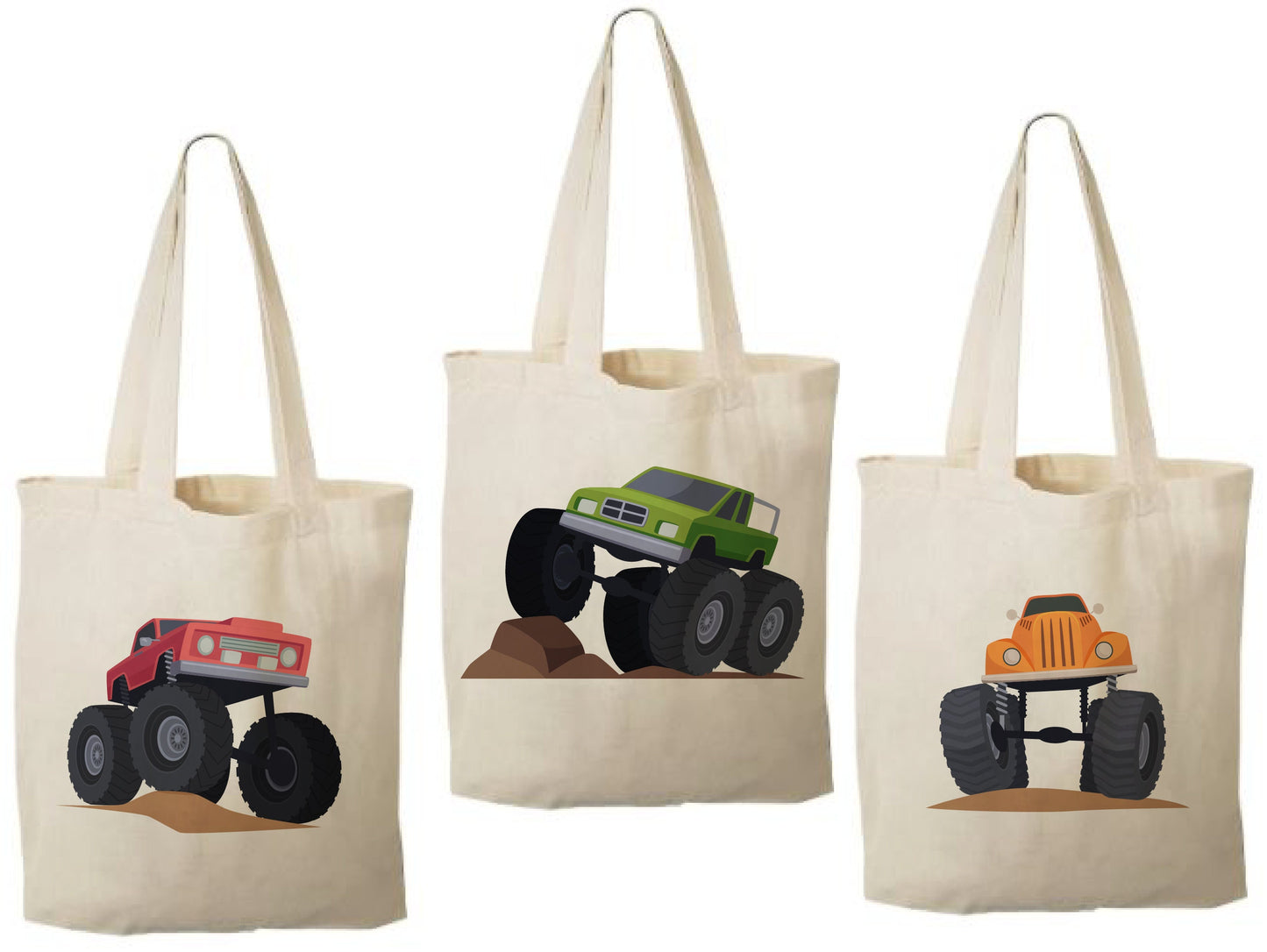 Monster Truck Party Favor Bags - Set of Three Bags