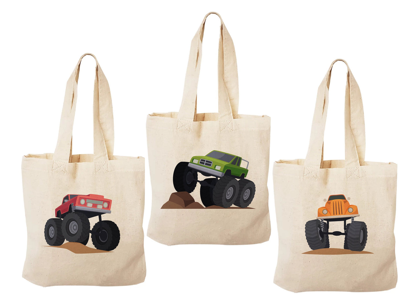 Monster Truck Party Favor Bags - Set of Three Bags