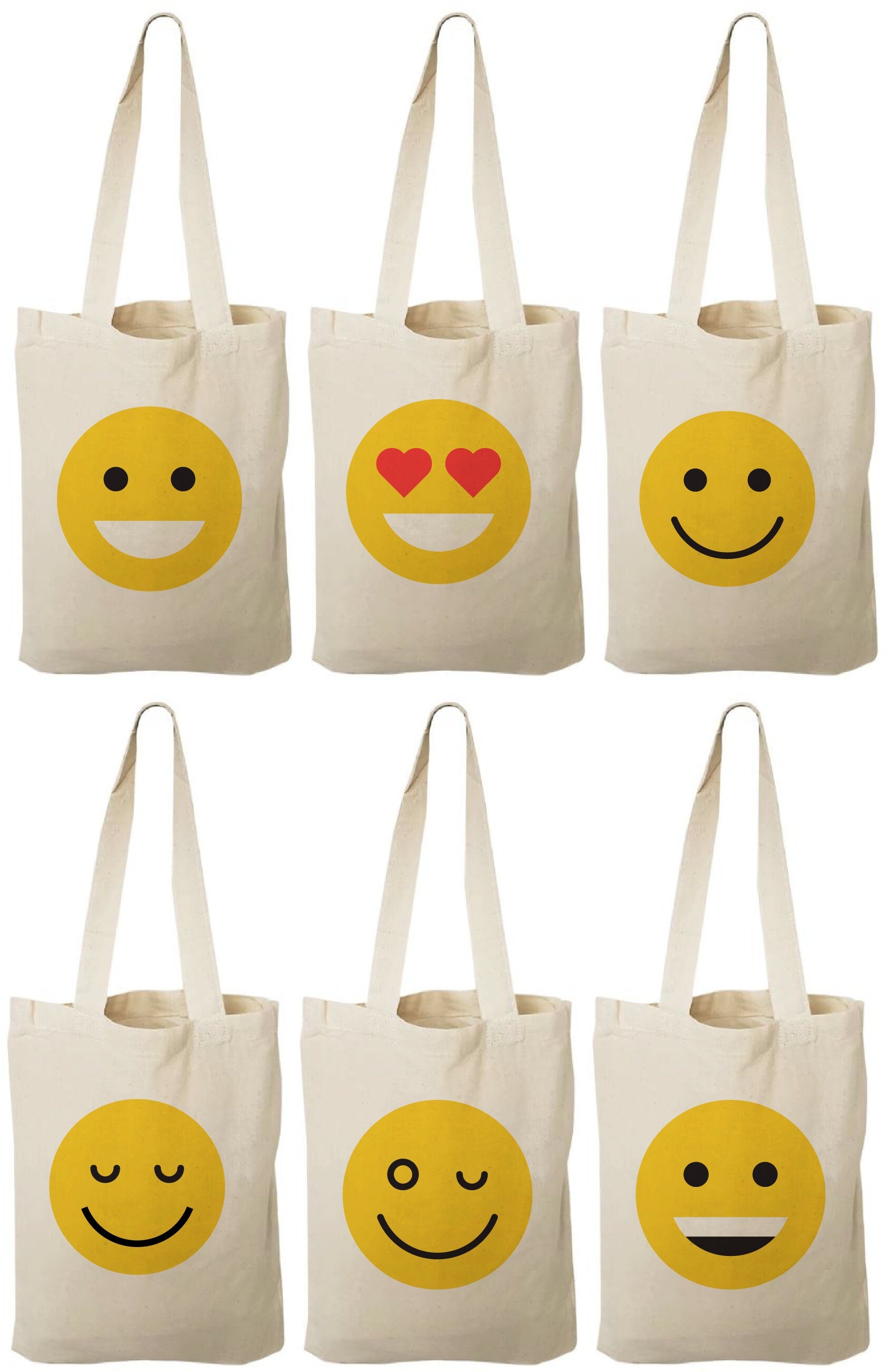 Emoji Party Favor Bags - Set of Six Bags