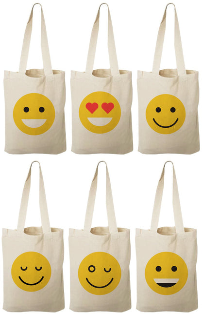 Emoji Party Favor Bags - Set of Six Bags