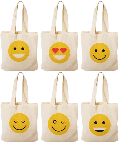 Emoji Party Favor Bags - Set of Six Bags
