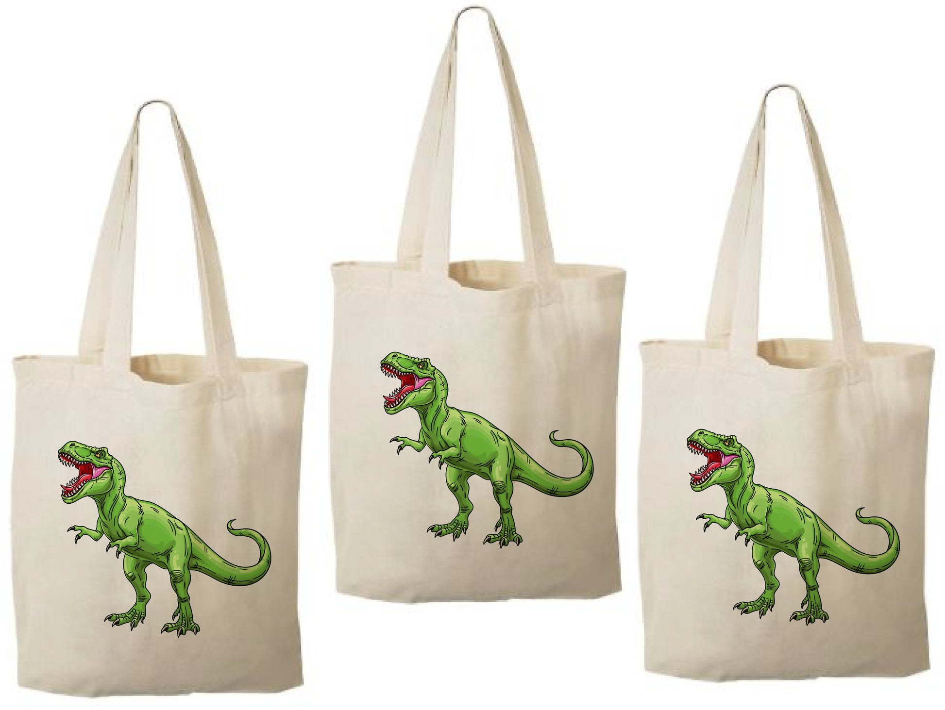 Dinosaur Party Favor Bags - Perfect for Dinosaur Themed Parties and Events! Set of Three Bags - T-Rex Treat Bags