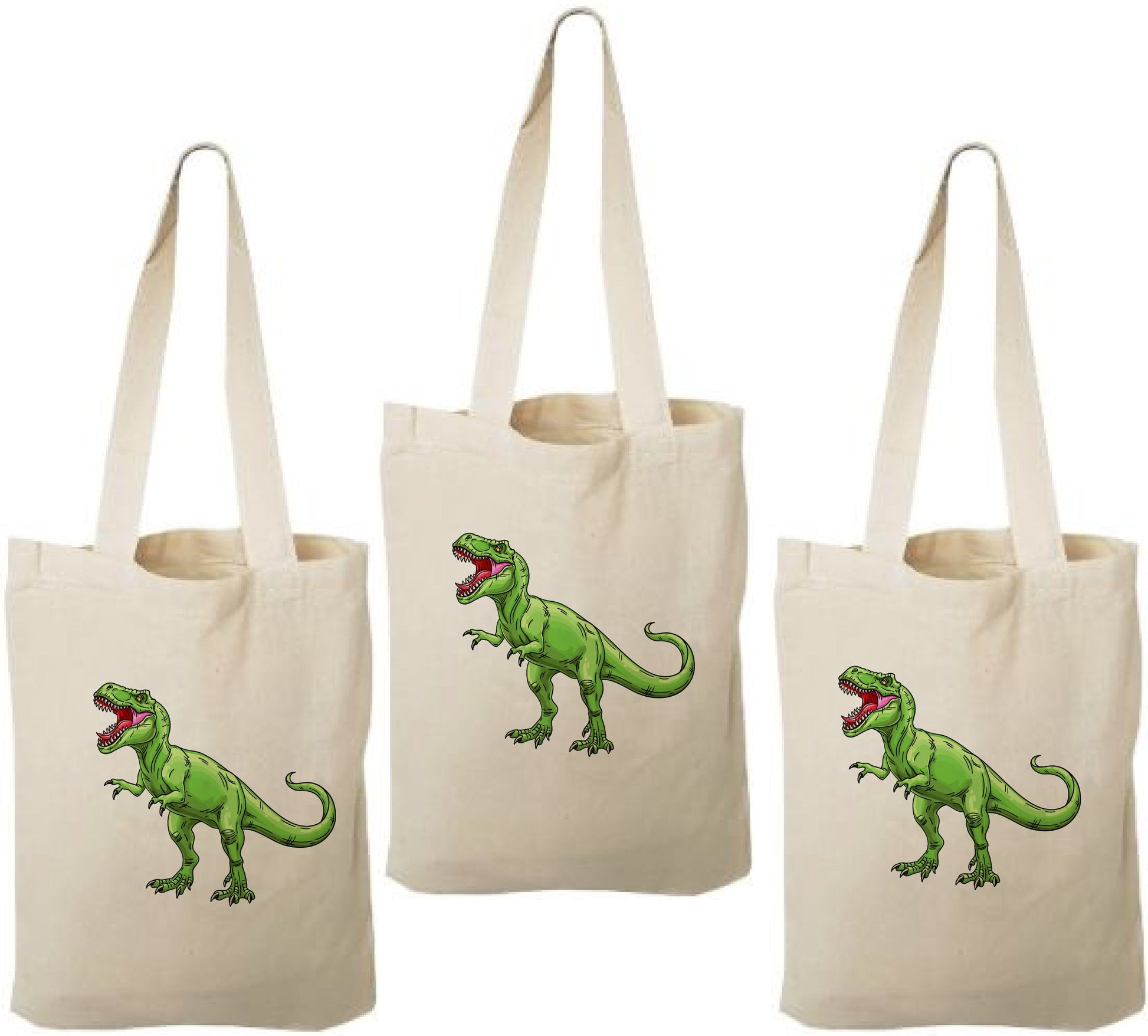 Dinosaur Party Favor Bags - Perfect for Dinosaur Themed Parties and Events! Set of Three Bags - T-Rex Treat Bags