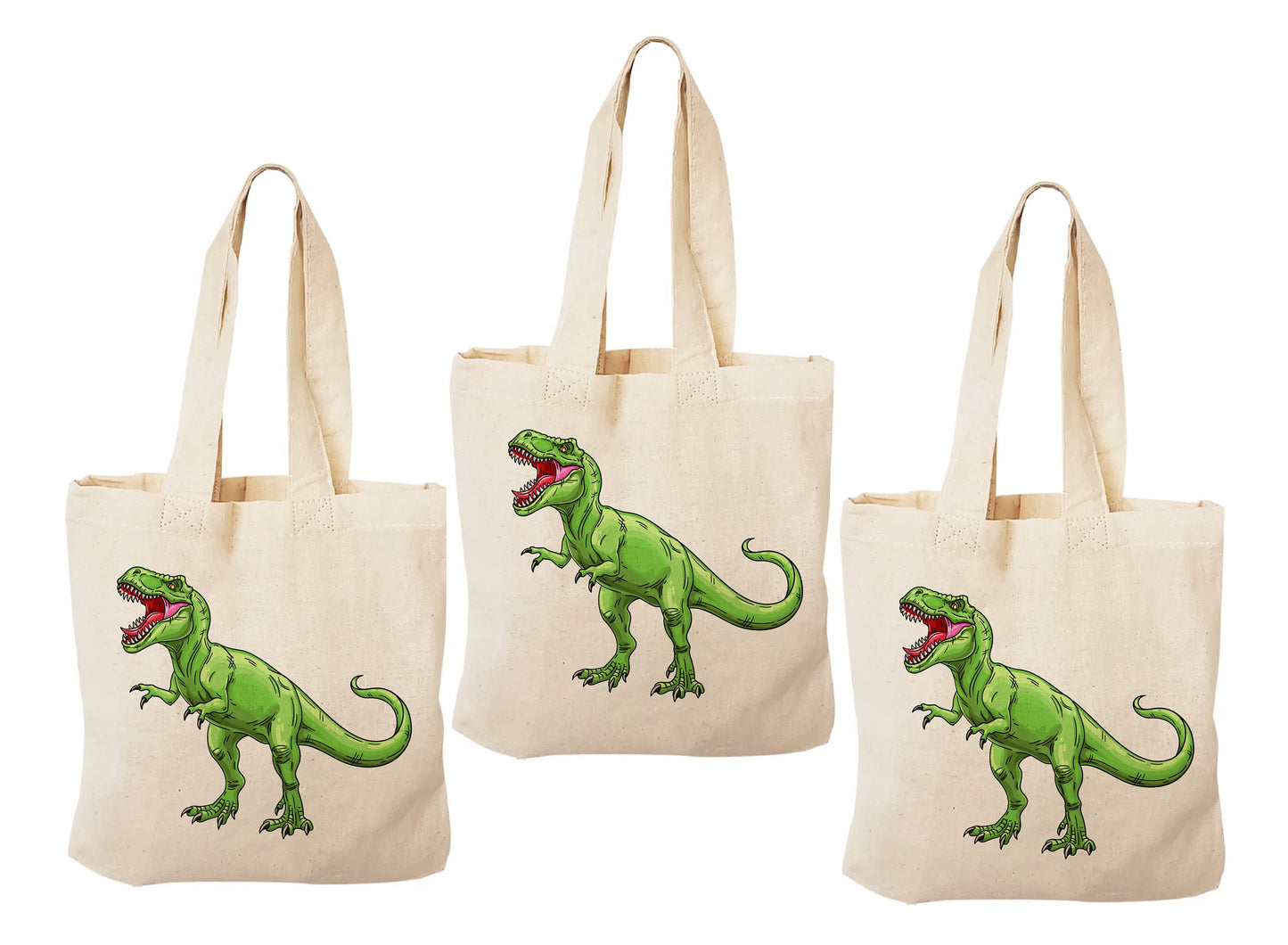 Dinosaur Party Favor Bags - Perfect for Dinosaur Themed Parties and Events! Set of Three Bags - T-Rex Treat Bags