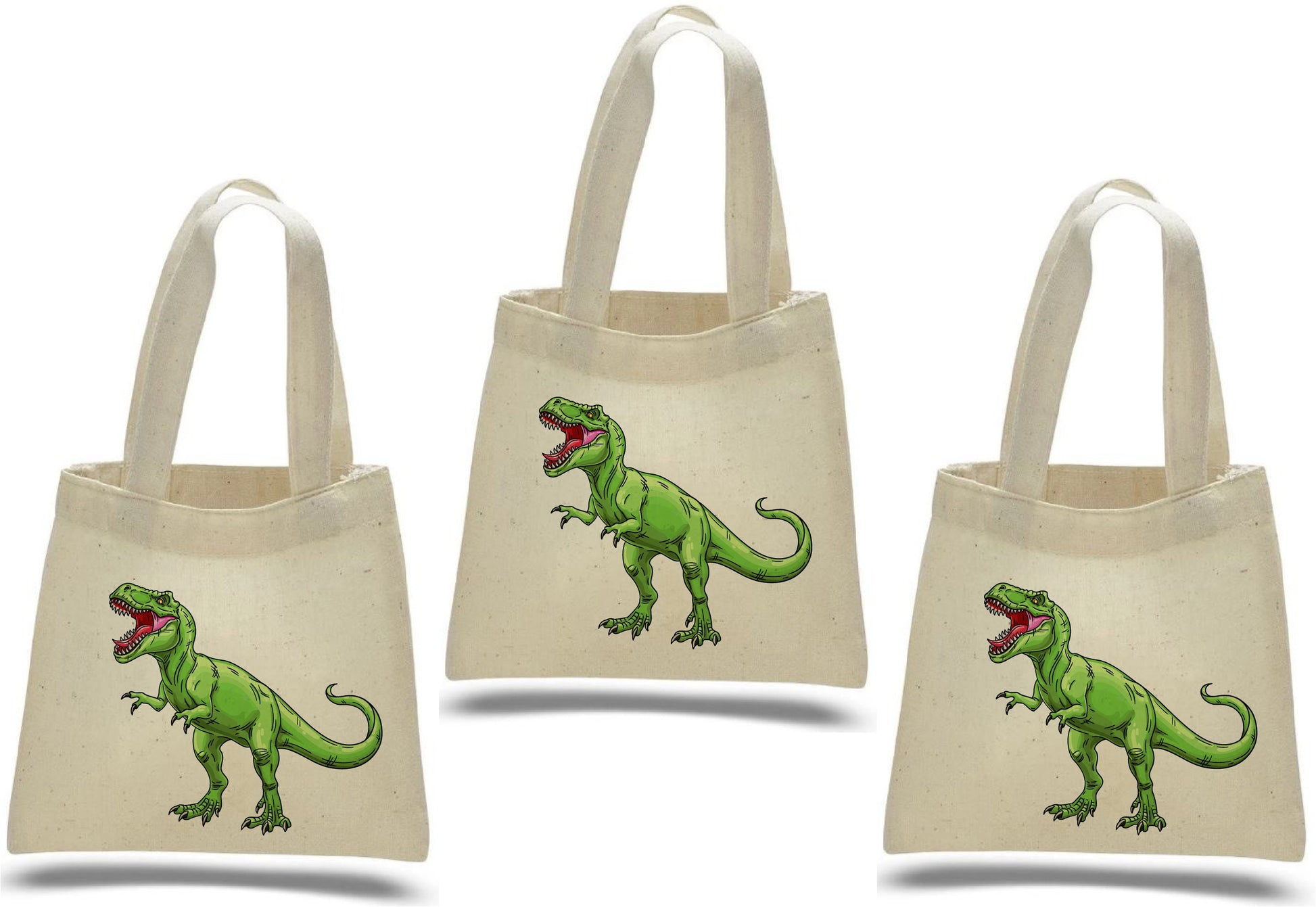 Dinosaur Party Favor Bags - Perfect for Dinosaur Themed Parties and Events! Set of Three Bags - T-Rex Treat Bags