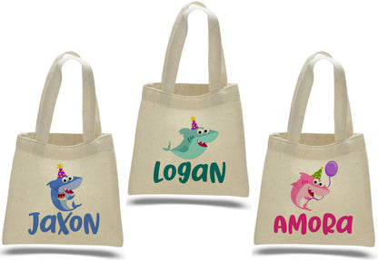 Custom Shark Party Favor Bags - Set of Three
