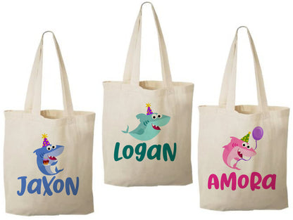 Custom Shark Party Favor Bags - Set of Three