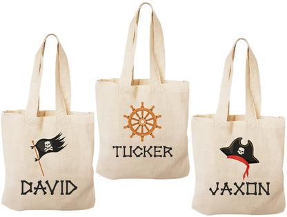 Custom Pirate Party Favor Bags - Set of Three Bags