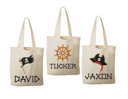 Custom Pirate Party Favor Bags - Set of Three Bags