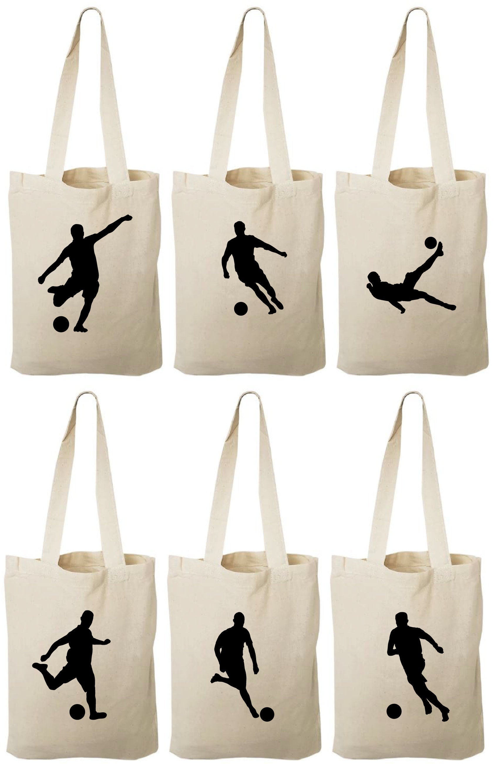Soccer Party Favor Bags - Perfect for Soccer Themed Parties and Events! - Set of Six