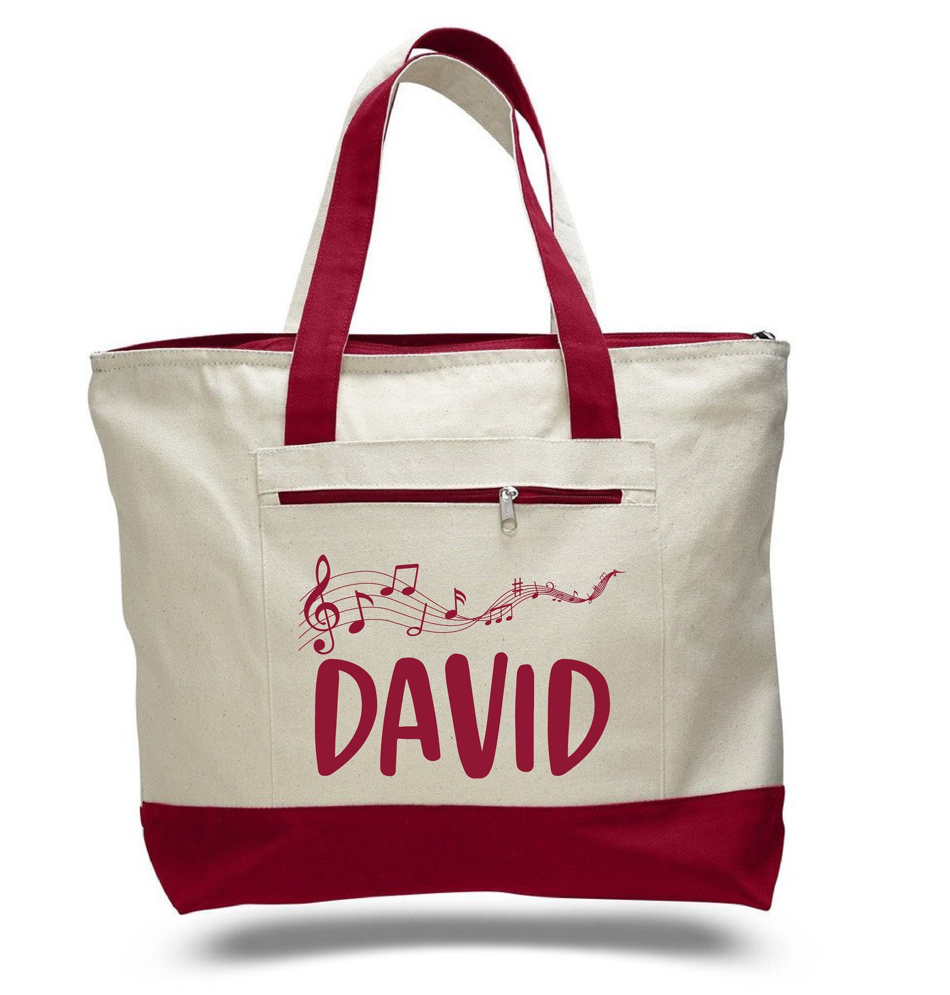 Gift for Musicians and Music Teachers - Custom Music Tote Bag