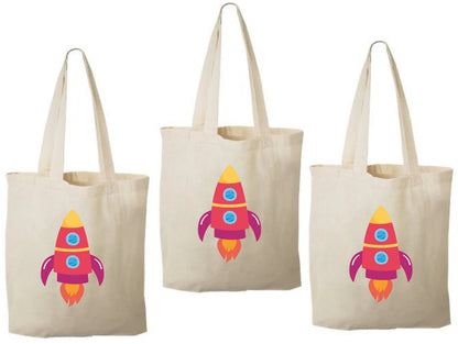 Rocket Ship Party Favor Bags - Set of Three Bags for Space Themed Parties & Events