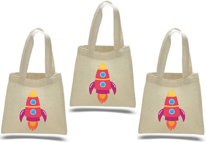 Rocket Ship Party Favor Bags - Set of Three Bags for Space Themed Parties & Events