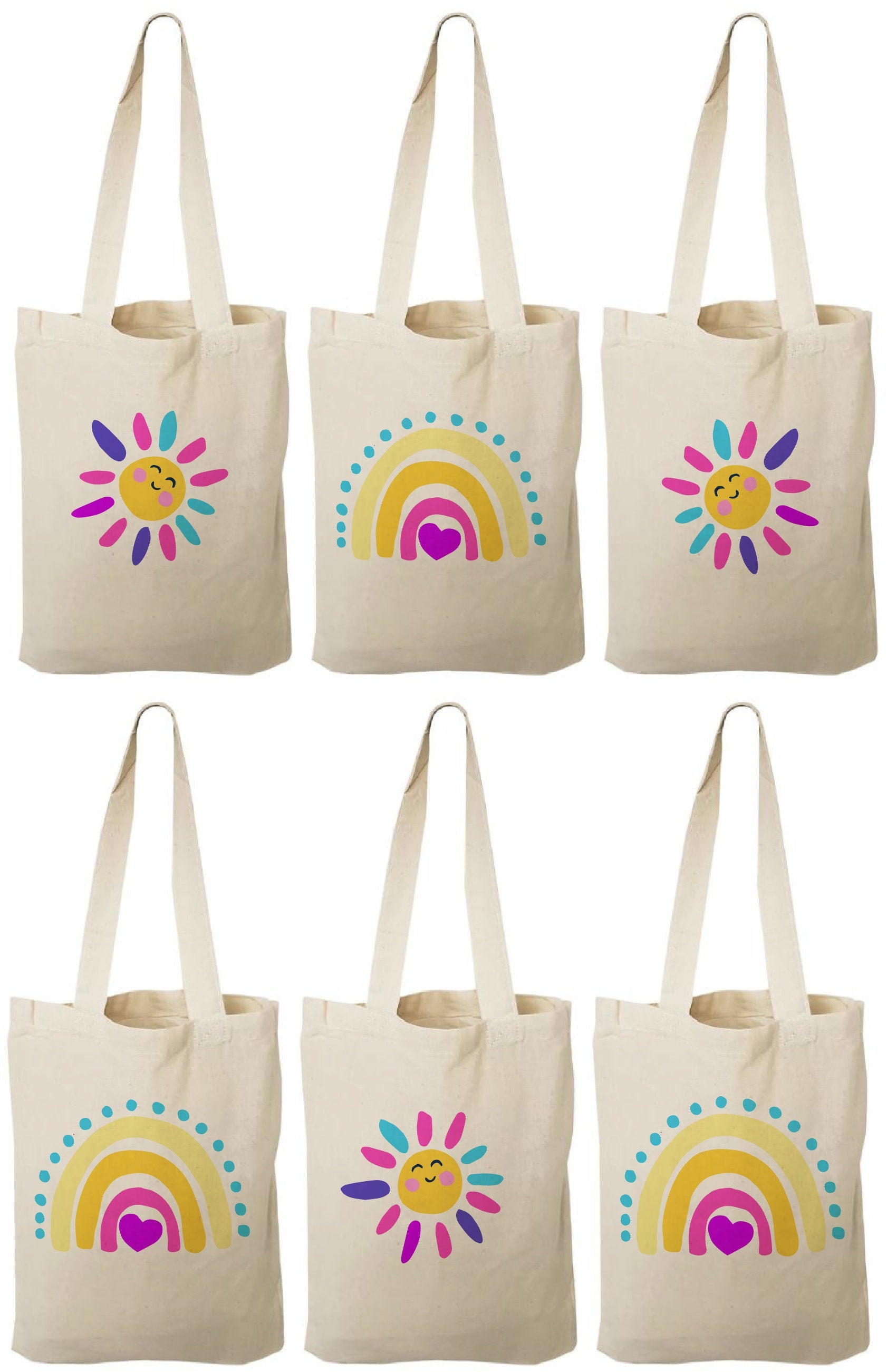 Rainbow Treat Bags, Sunshine Gift Bags, Rainbow Party Favor Bags, Rainbow Party Favors, Rainbow Party Bags, Sun, Rainbow Party, Rainbow Bags