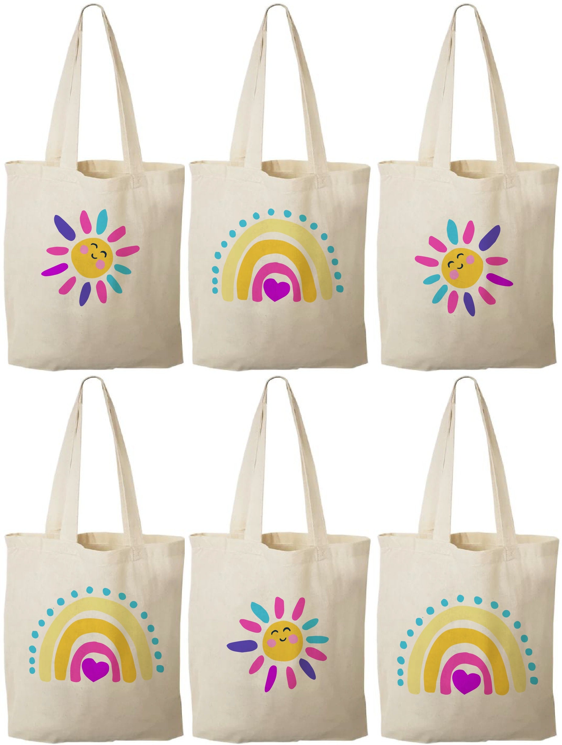 Rainbow Treat Bags, Sunshine Gift Bags, Rainbow Party Favor Bags, Rainbow Party Favors, Rainbow Party Bags, Sun, Rainbow Party, Rainbow Bags