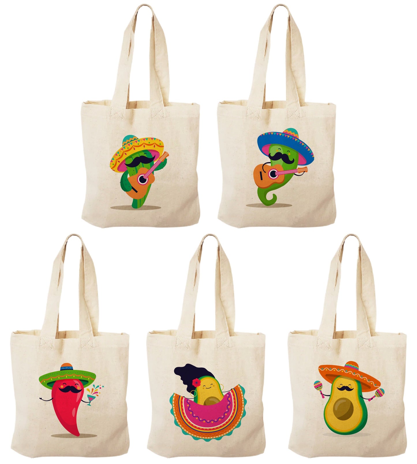 Fiesta Party Favor Bags - Set of Five Bags