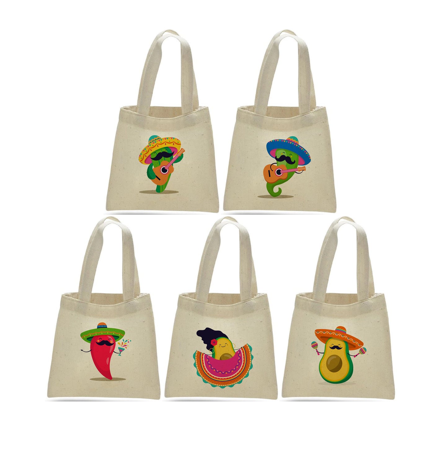Fiesta Party Favor Bags - Set of Five Bags