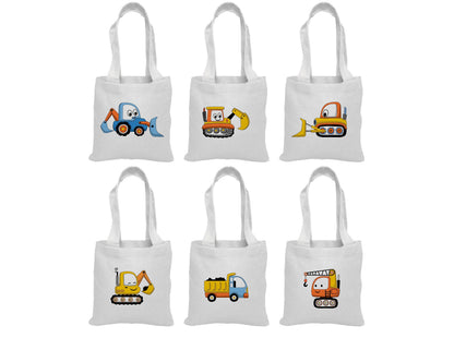 Construction Party Favor Bags - Perfect for Construction Themed Parties and Events! - Set of Six Bags