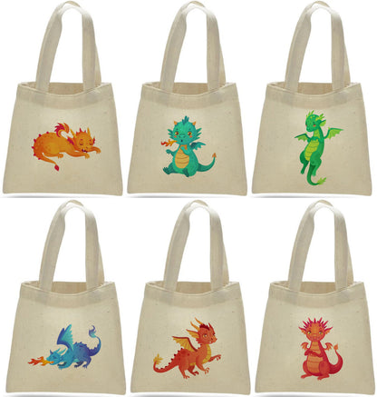 Dragon Party Favor Bags - Set of Six Bags