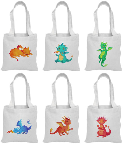 Dragon Party Favor Bags - Set of Six Bags