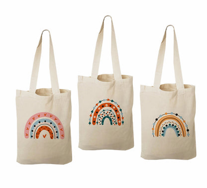 Boho Rainbow Party Favor Bags - Set of Three Bags