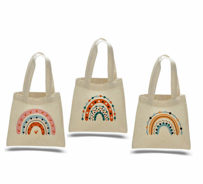 Boho Rainbow Party Favor Bags - Set of Three Bags
