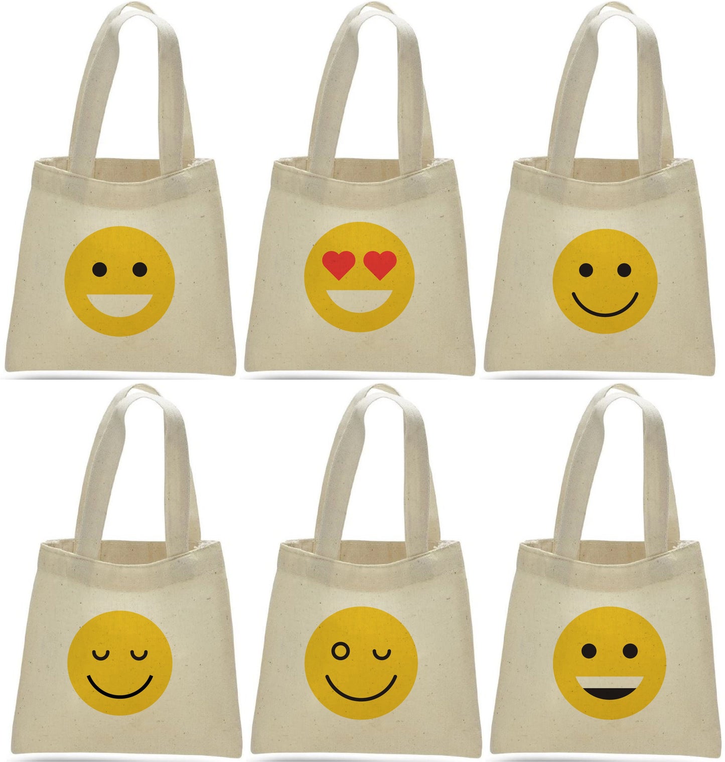 Emoji Party Favor Bags - Set of Six Bags