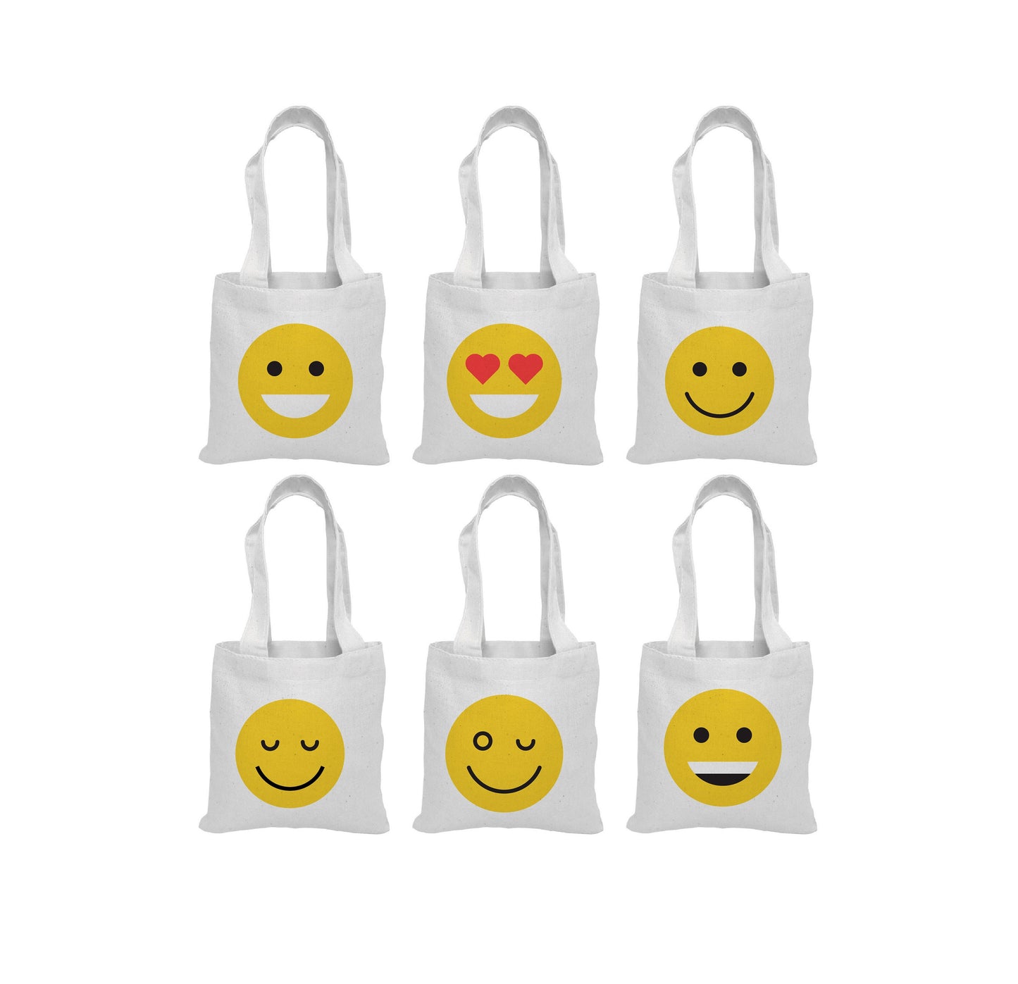 Emoji Party Favor Bags - Set of Six Bags