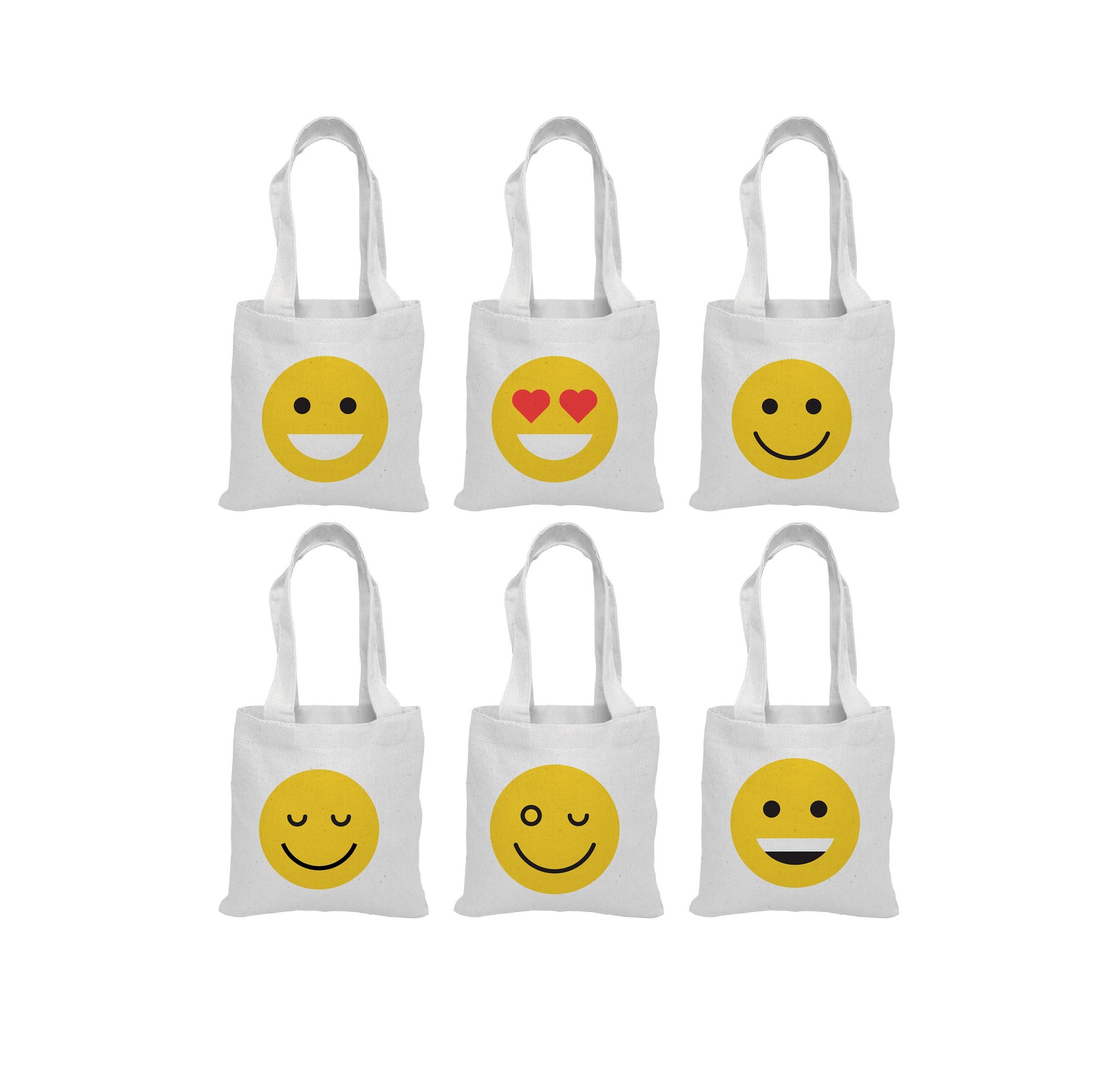 Emoji Party Favor Bags - Set of Six Bags