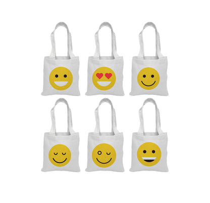 Emoji Party Favor Bags - Set of Six Bags