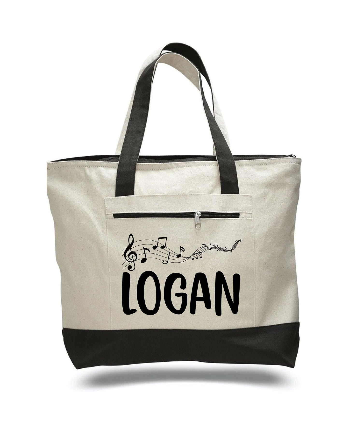 Gift for Musicians and Music Teachers - Custom Music Tote Bag