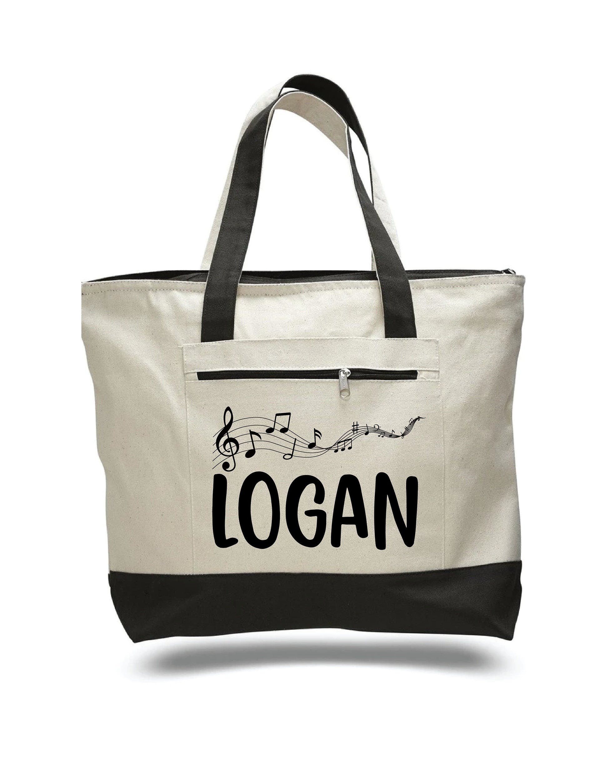 Gift for Musicians and Music Teachers - Custom Music Tote Bag