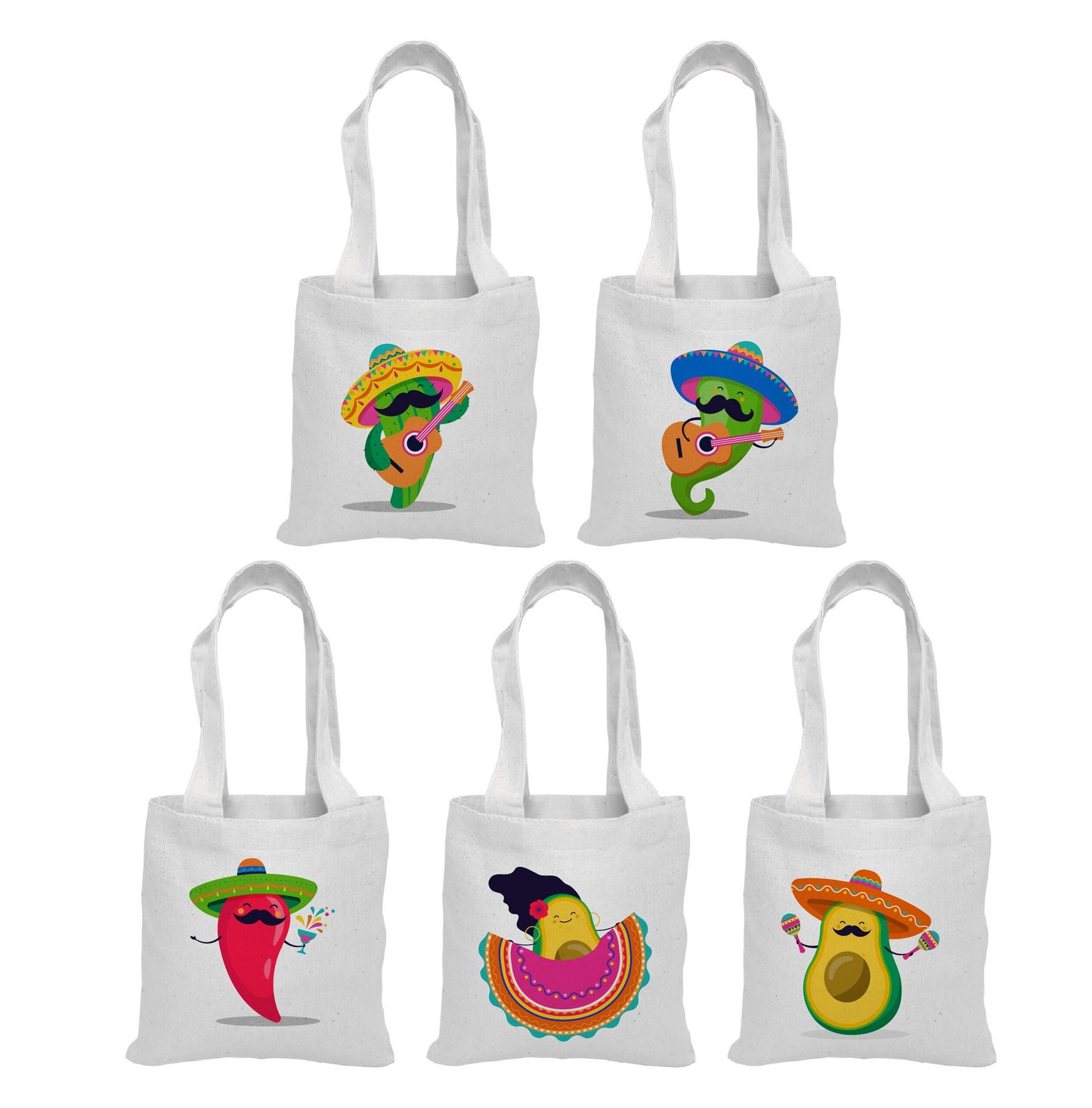 Fiesta Party Favor Bags - Set of Five Bags