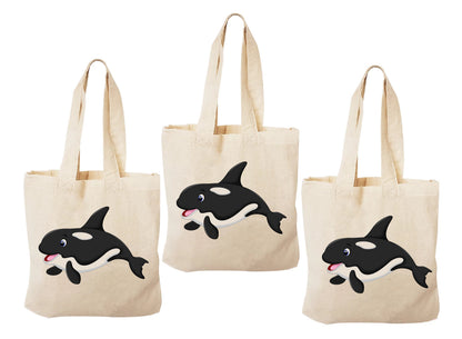 Orca Birthday Party Favor Bags, Set of 3