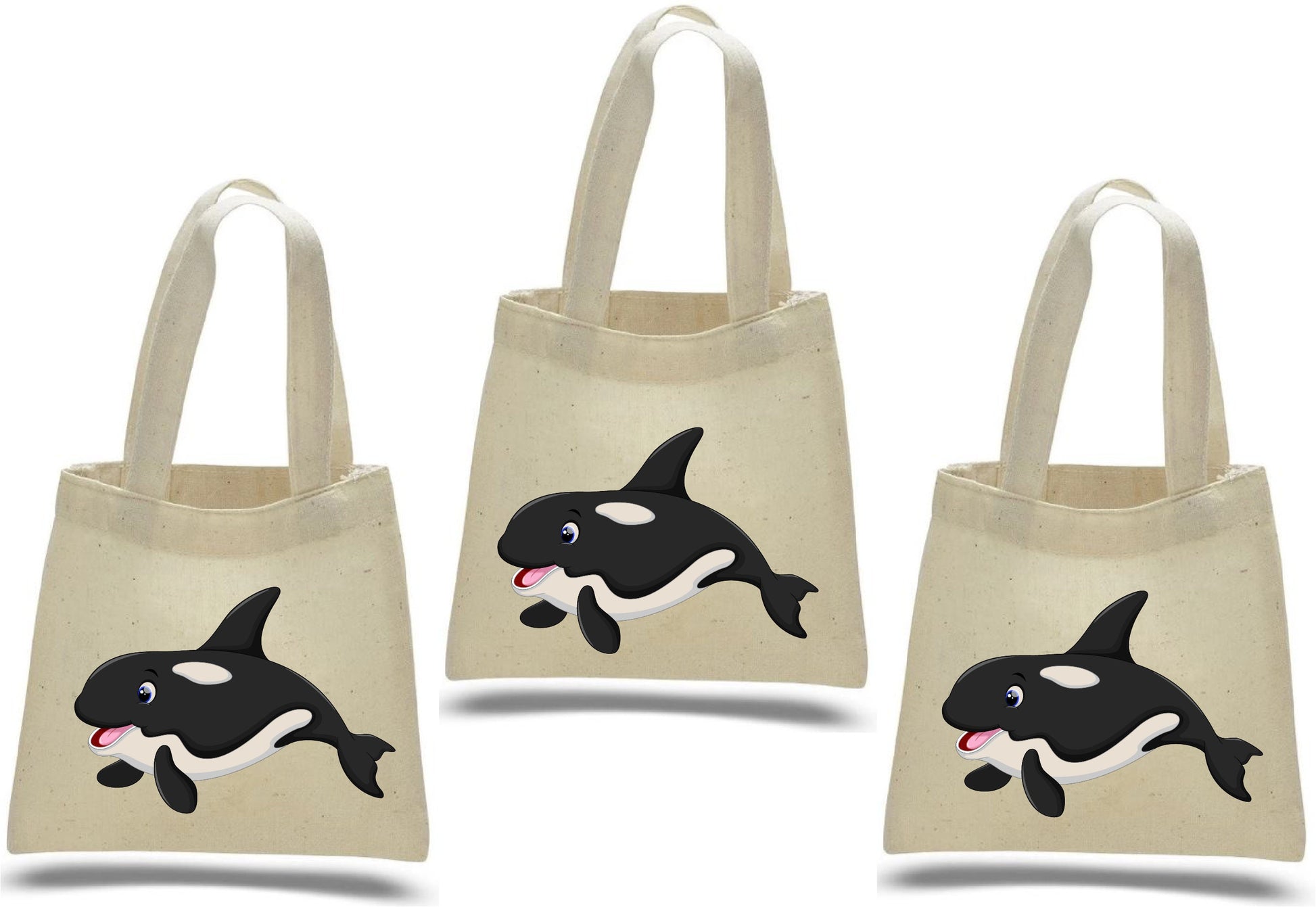 Orca Birthday Party Favor Bags, Set of 3