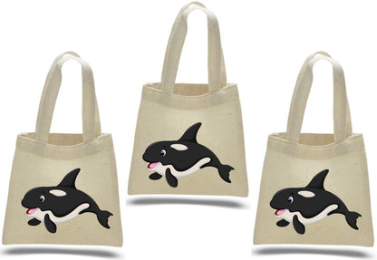 Orca Birthday Party Favor Bags, Set of 3