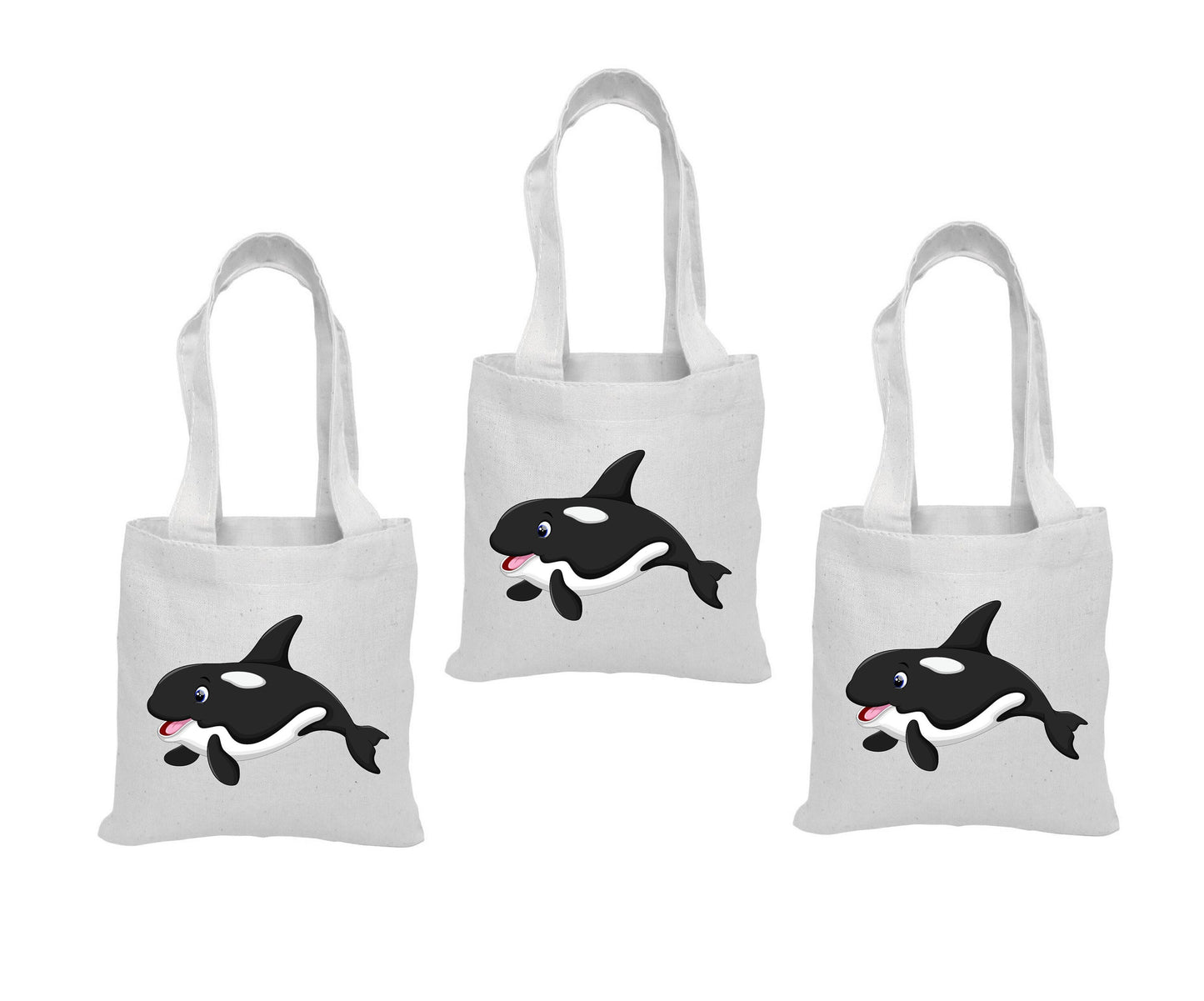 Orca Birthday Party Favor Bags, Set of 3