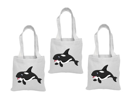 Orca Birthday Party Favor Bags, Set of 3