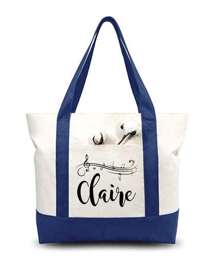 Musician Gift - Personalized Music Tote Bag