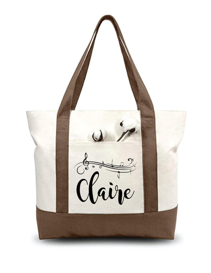 Musician Gift - Personalized Music Tote Bag