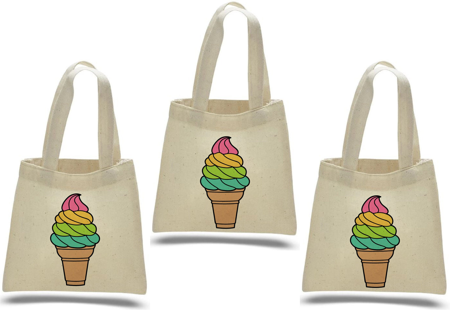 Ice Cream Party Favor Bags - Set of Three Bags