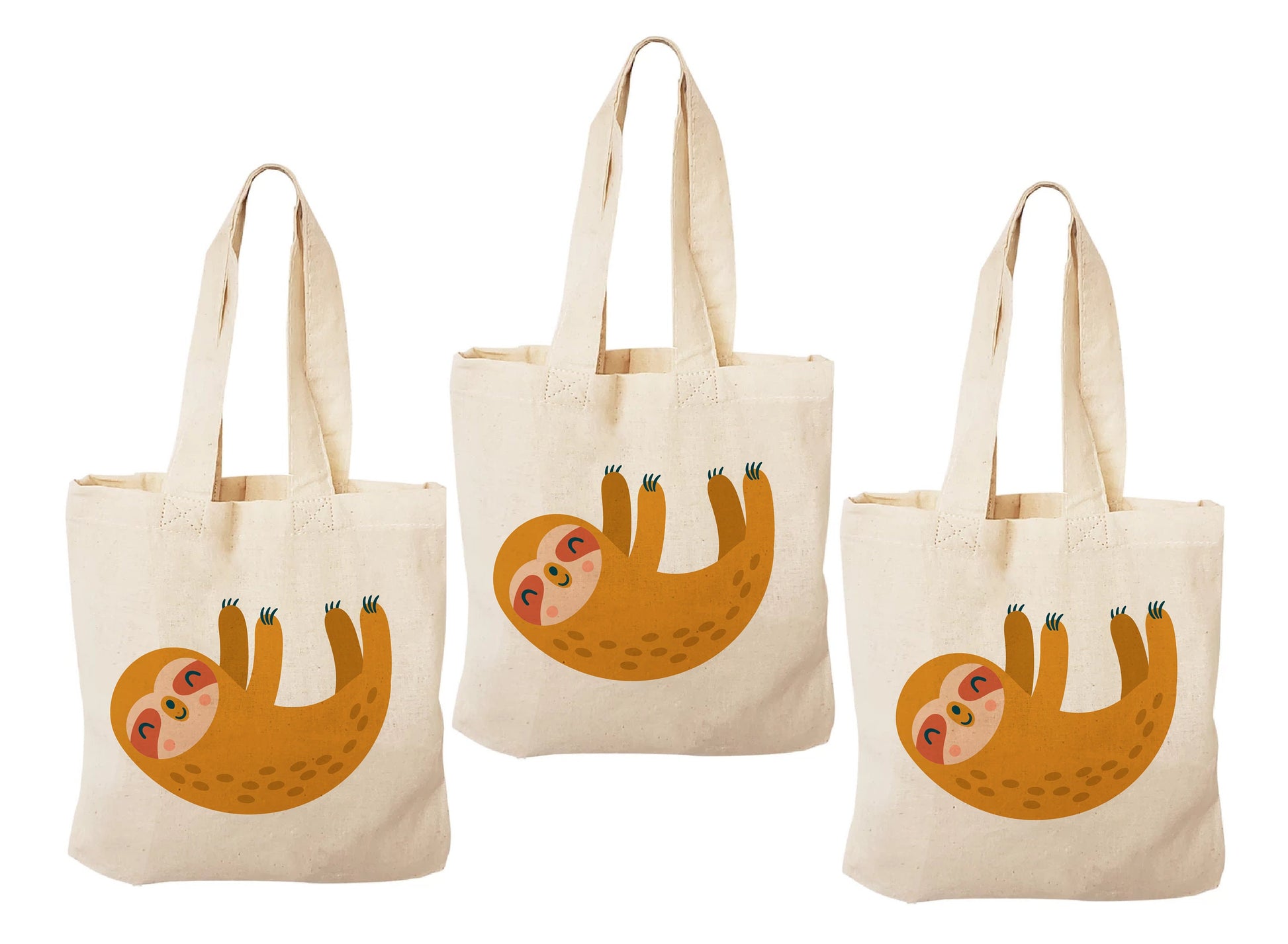 Sloth Party Favor Bags - Set of Three Bags