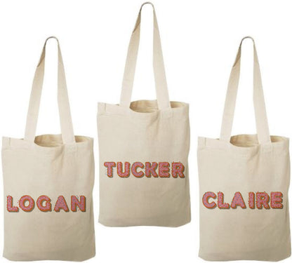 Personalized Donut Party Favor Bags - Set of Three Bags
