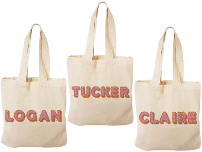 Personalized Donut Party Favor Bags - Set of Three Bags