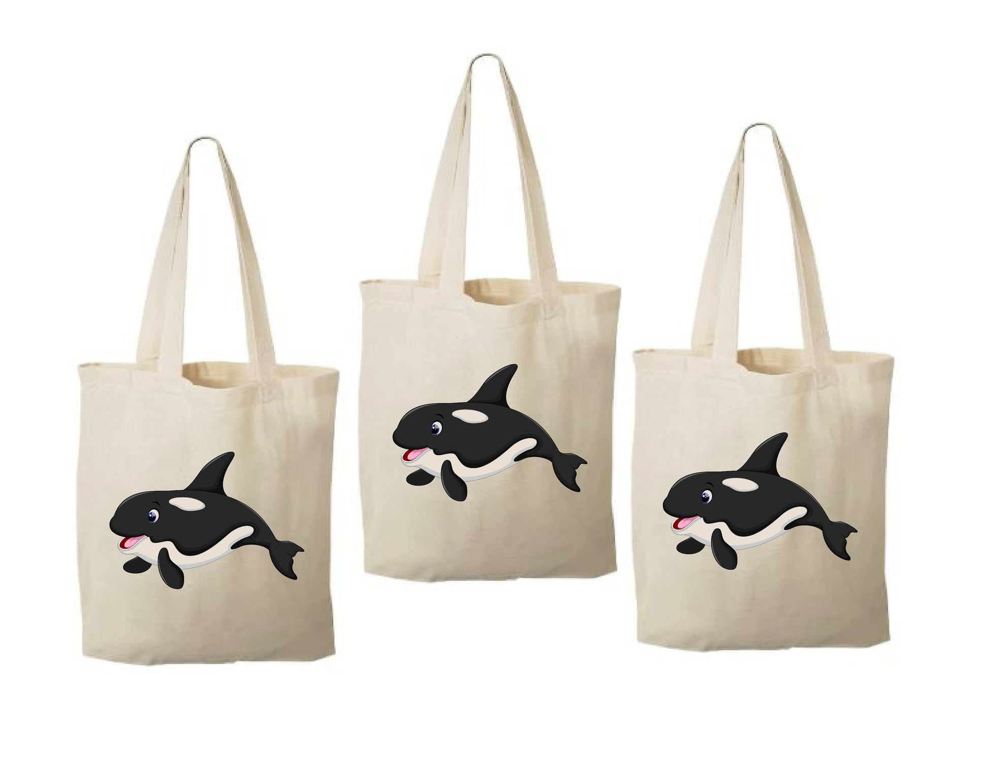 Orca Birthday Party Favor Bags, Set of 3
